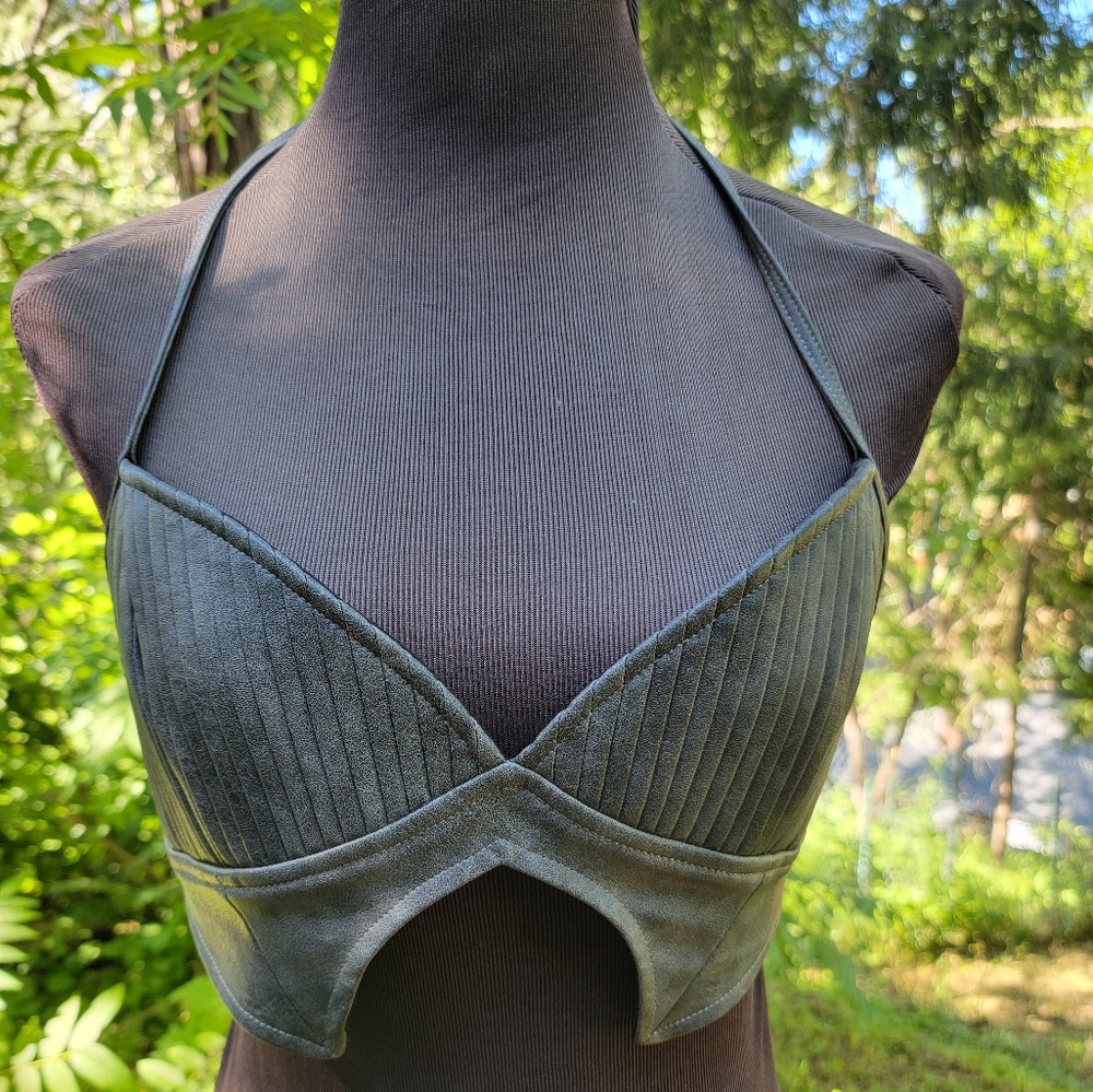 I.AM.GIA Charcoal Gray Bralette Size Large